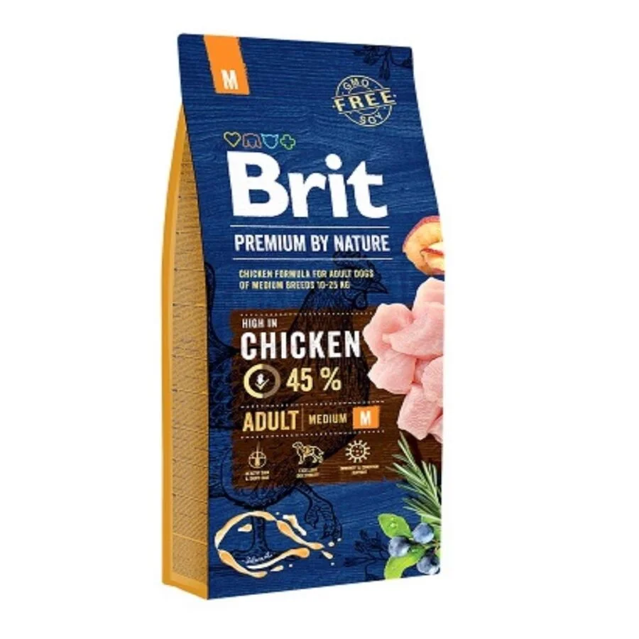 בריט פרימיום כלב בוגר גזע בינוני 8 ק”ג עוף Brit Premium